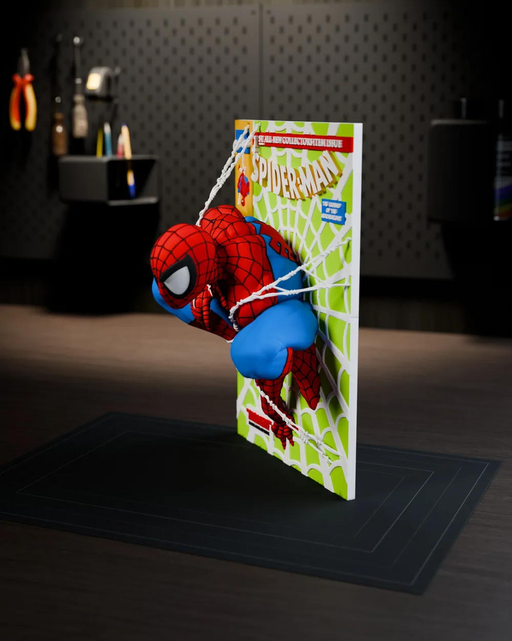 Webslinger Comic Cover Wall Poster — Left 45°