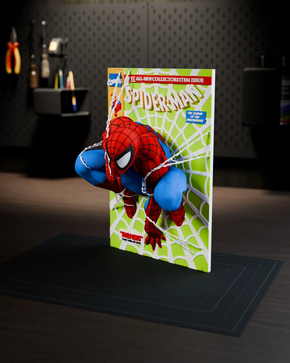 Webslinger Comic Cover Wall Poster — Left 22.5°