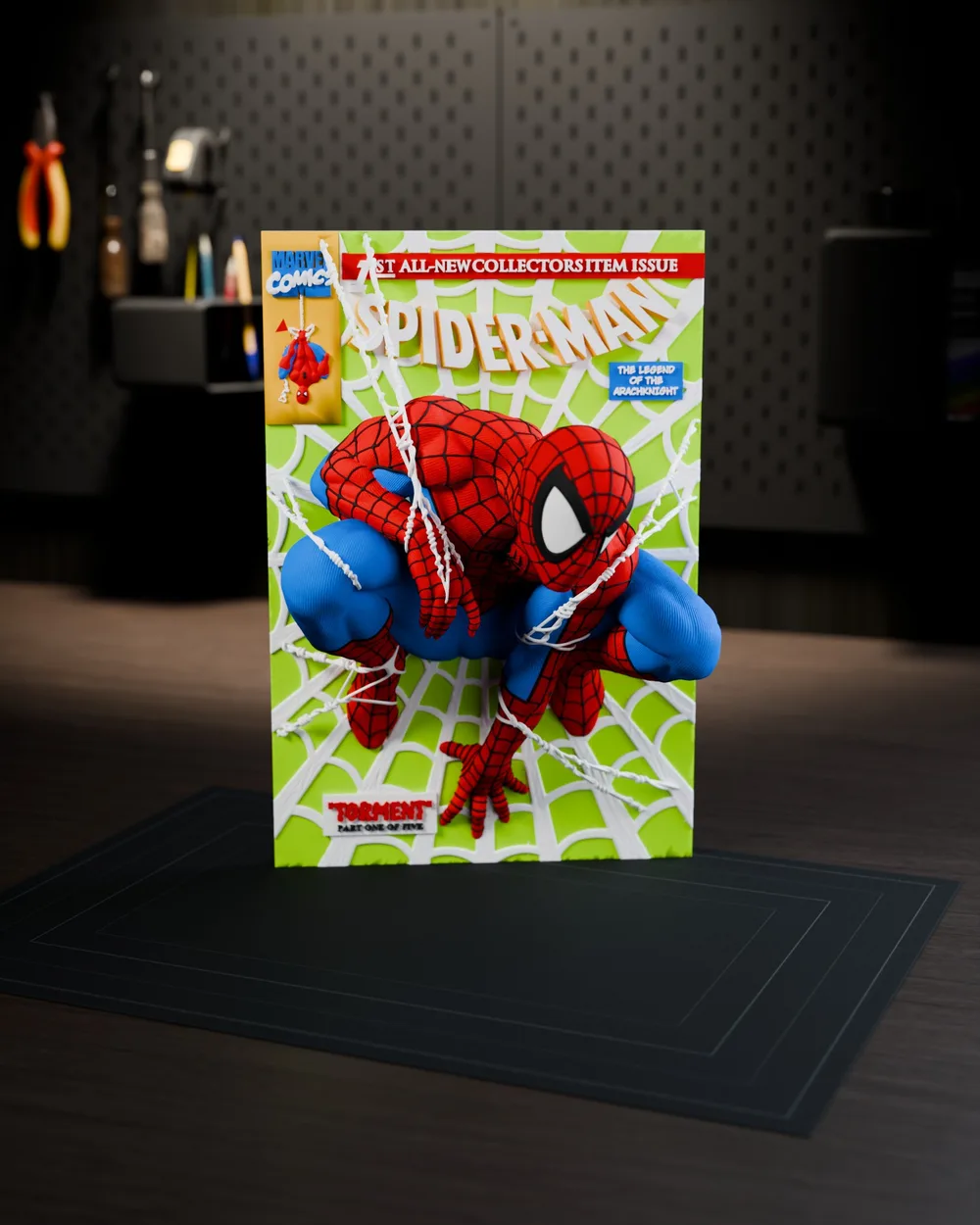 Webslinger Comic Cover Wall Poster — Right 22.5°