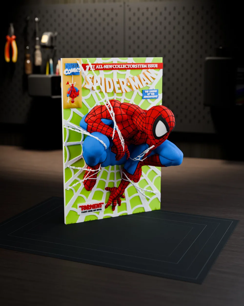 Webslinger Comic Cover Wall Poster — Right 45°