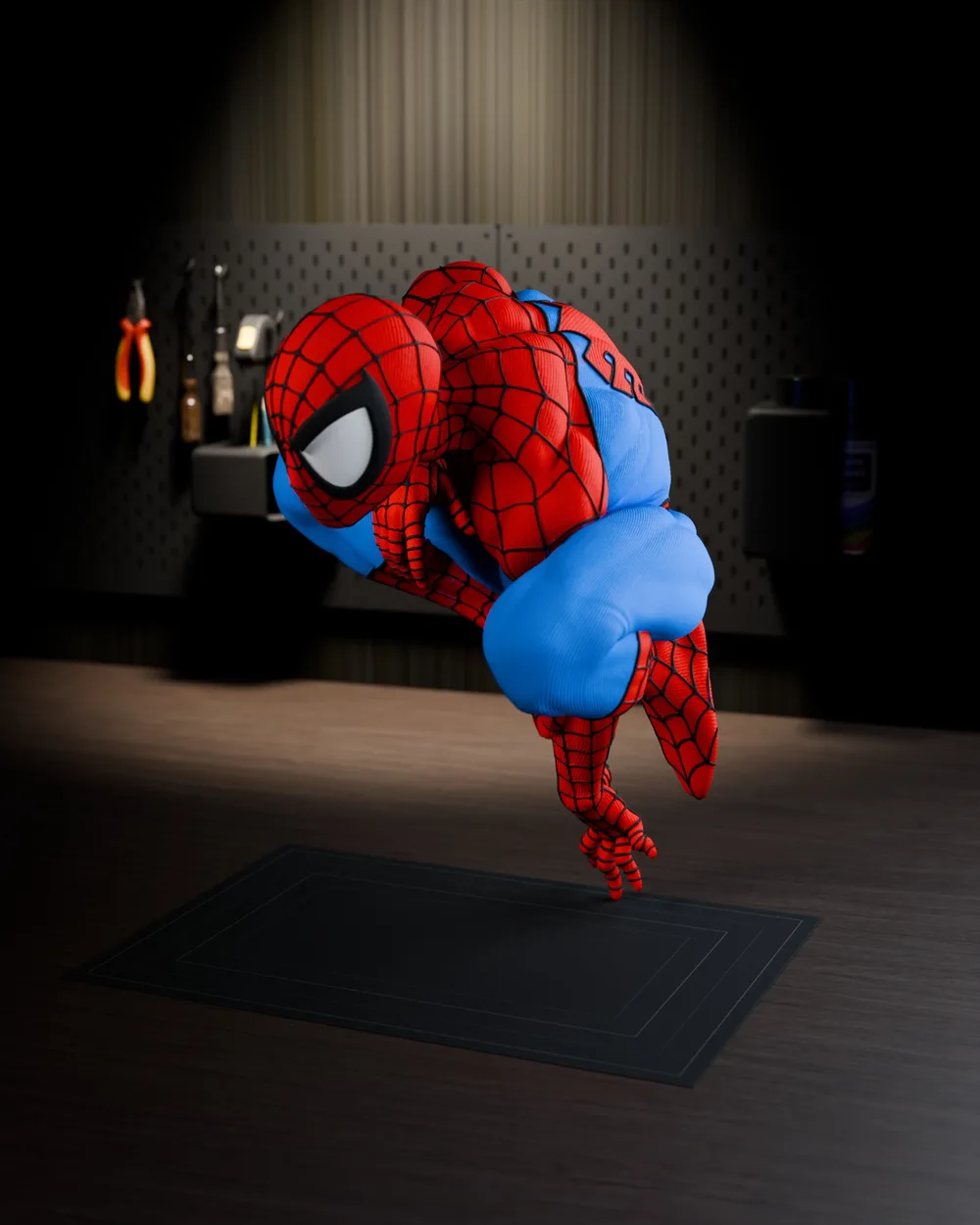 Webslinger Large Format Standalone Figure — Left 45°