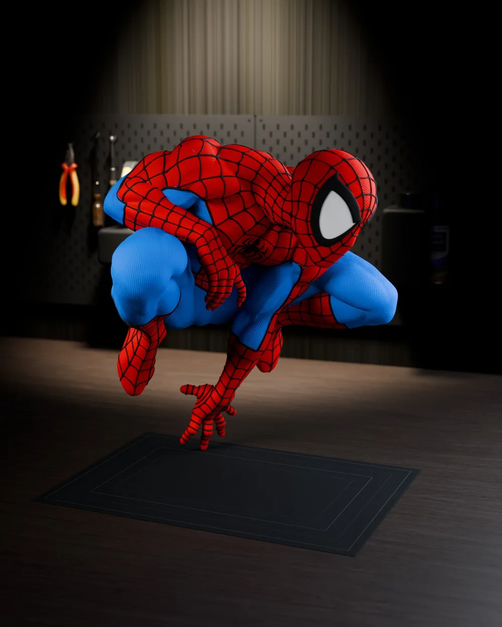 Webslinger Large Format Standalone Figure — Right 45°